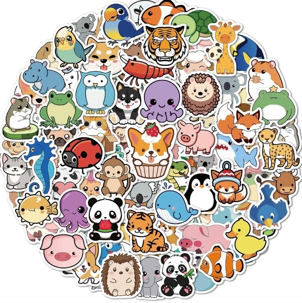Colorful Animal Sticker Set for Small Pets